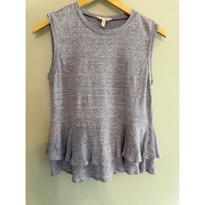 Rebecca Taylor Ruffle Hem Tank Top Sleeveless Casual Blouse XS‎